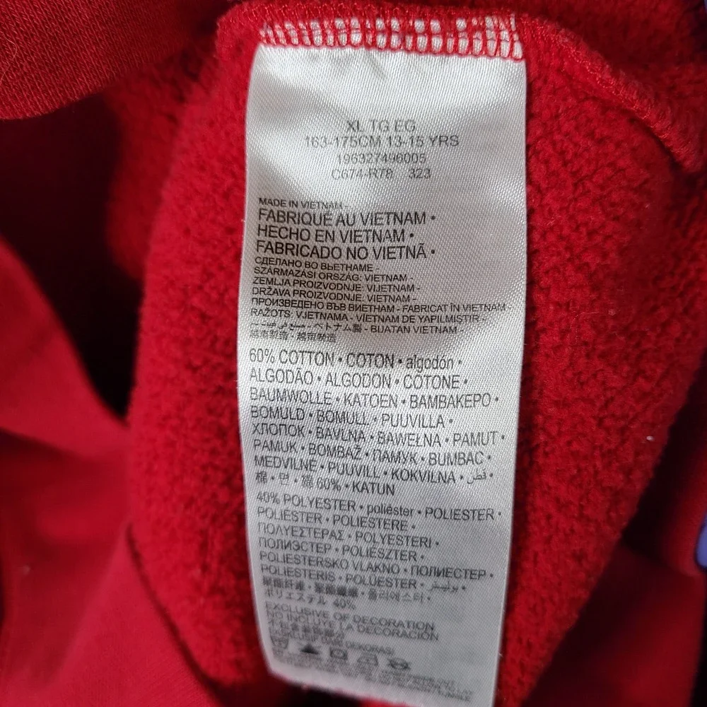 Nike Air Jordan Sweatshirt‎ Kids XL Red White Jumpman Pullover Crew Neck